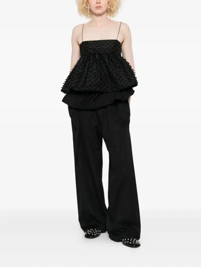 Cecilie Bahnsen Bessie Merino Wool Cardigan In Black