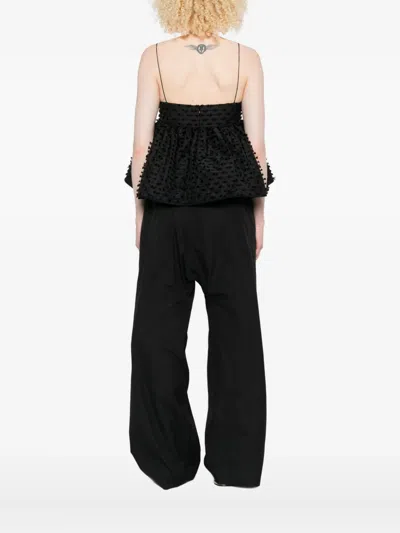 Cecilie Bahnsen Bessie Merino Wool Cardigan In Black