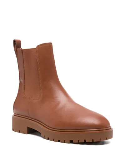 Ralph Lauren Elastic-panelled Boots In Brown
