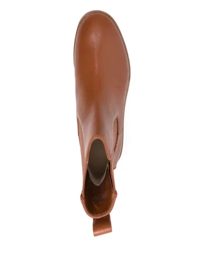 Ralph Lauren Elastic-panelled Boots In Brown