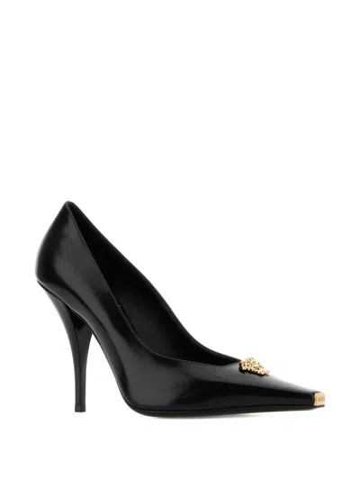 Versace 110mm La Medusa Leather Pumps With Heels In Black