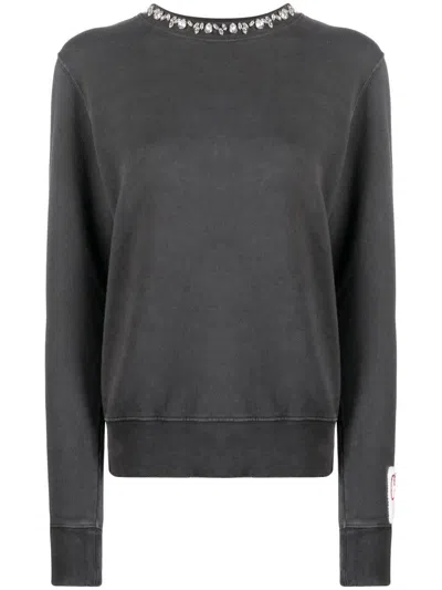 Golden Goose Golden Regular Distressed Sweatshirt In Gray