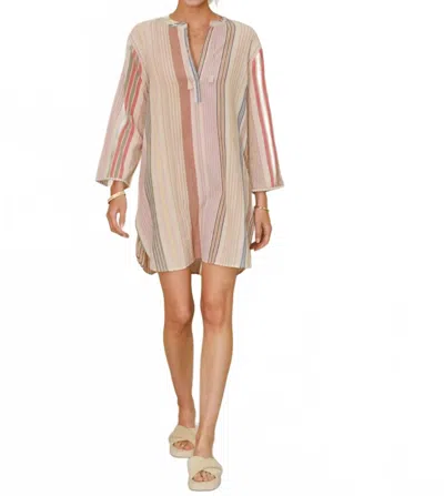 Mabe Elba Kaftan In Stripe In Multi