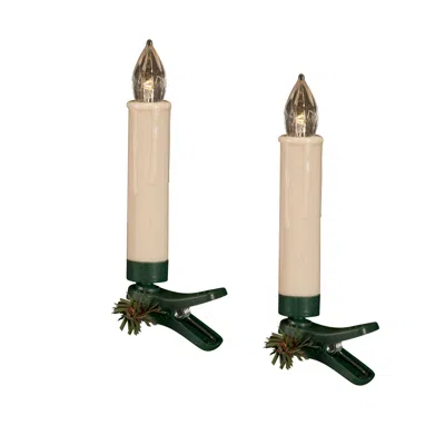 Melrose International Led Clip On Taper Candle With Remote (set Of 24) - White
