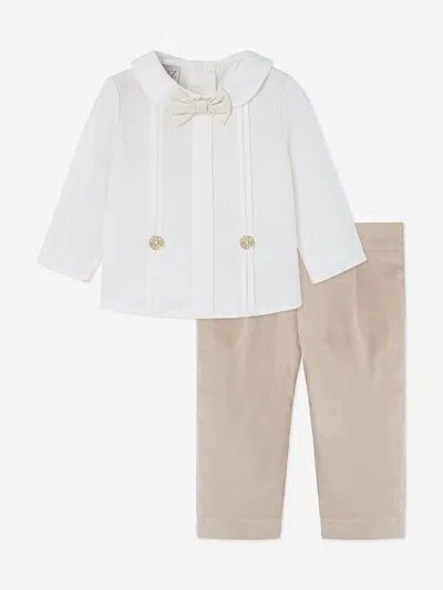 Paz Rodriguez Baby Boys Trouser Set In White