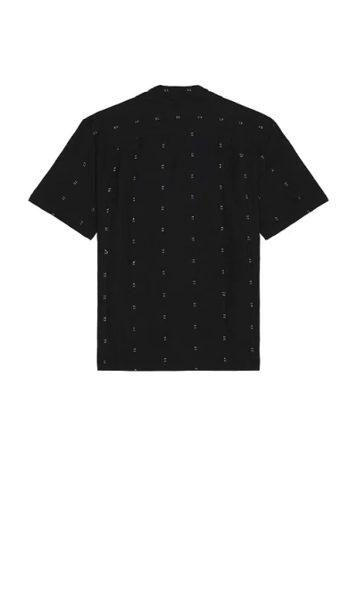 Rag & Bone Avery Embroidered Linen Shirt Blkrm In Black