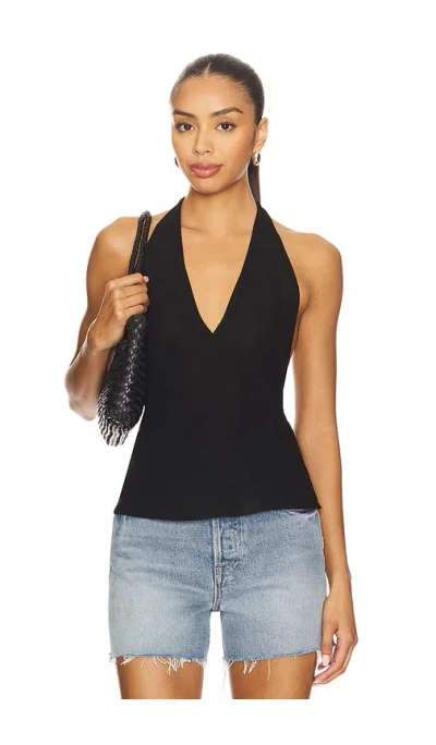 Eaves X Coco Fio Halter Top In Black