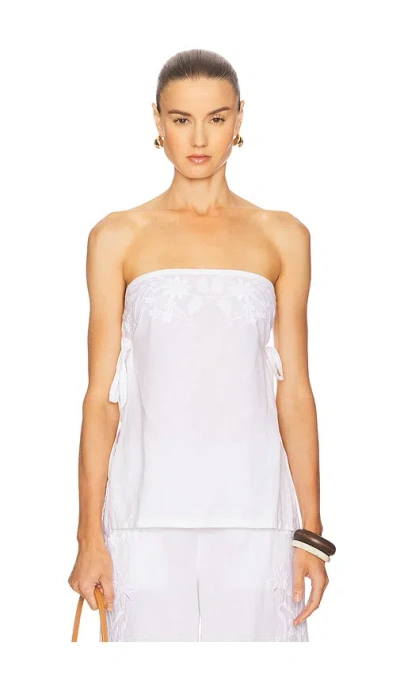 Ciao Lucia Sebastian Strapless Top In White In White