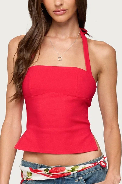 Edikted Dara Halter Top In Red