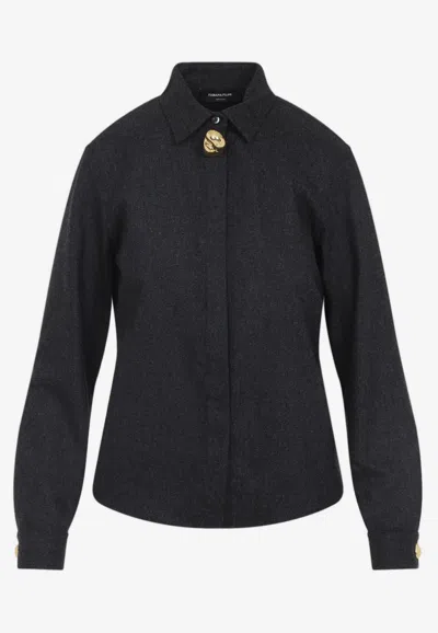 Fabiana Filippi Button-detailed Patch-pocket Cardigan In Black