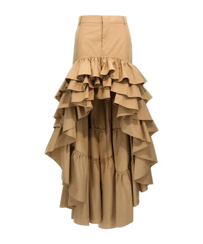 Moschino Maxi Skirt In Brown