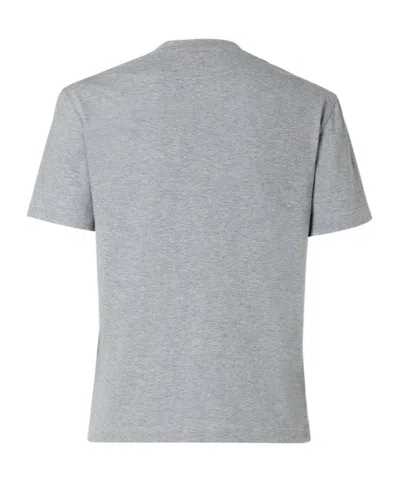 Fendi Grey Melange Cotton T-shirt In Gray