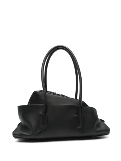 Attico Small La Passeggiata Leather Bag In Black