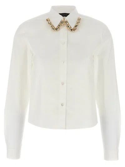 Fabiana Filippi Embellished Collar Long Sleeves Shirt In White