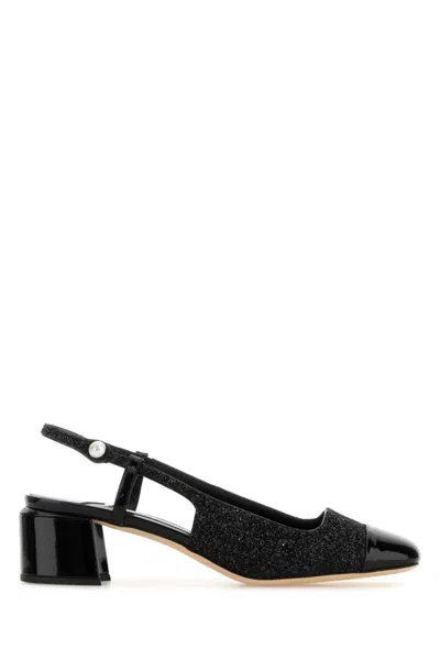 Jimmy Choo Black Slingback Pumps In Black