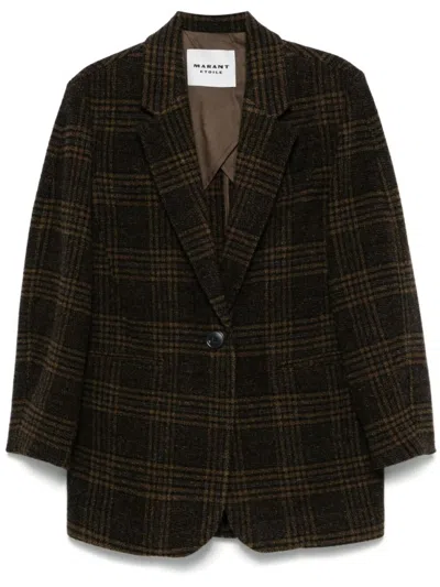 Isabel Marant Étoile Womens Gesina Checked Blazer In Brown
