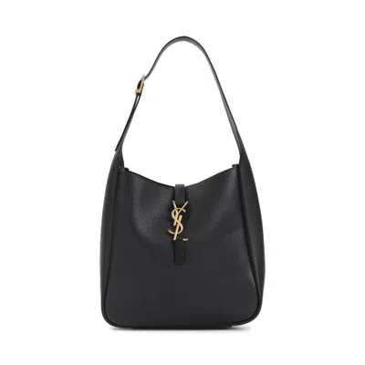Saint Laurent Le 5 À 7 Supple Small Leather Shoulder Bag In Black
