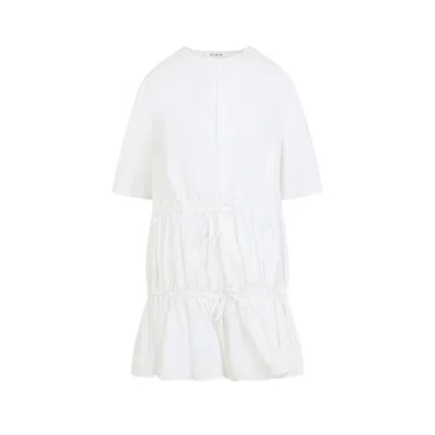 Alaïa Cotton Poplin Dress In White