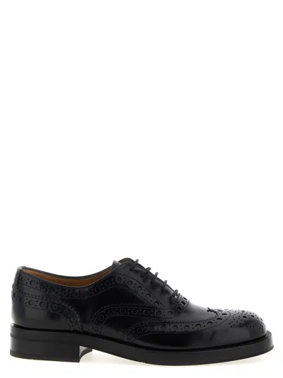Church's Lace Up Leather Shoes With Brogue Detailing In Black