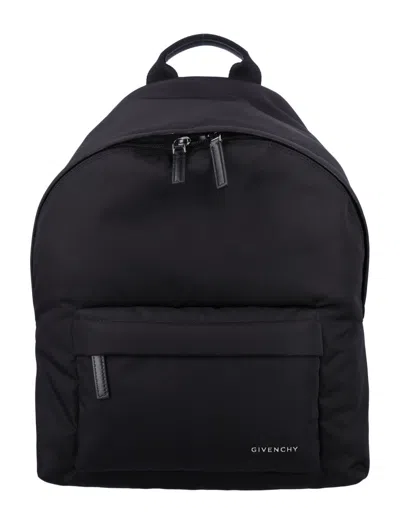 Givenchy Black Backpack With Adjustable Shoulder Straps And Logo On Front In Tech Fabric Man