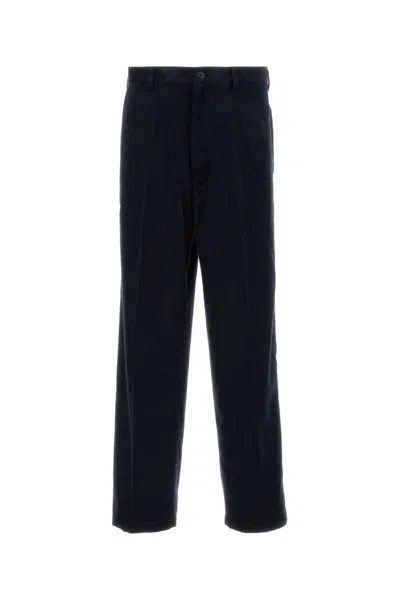 Prada Corduroy Trousers With Back Pockets And Belt Loops In Blue