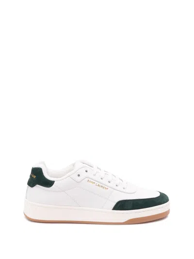 Saint Laurent Sl61 Leather Sneakers Signature Sole In White