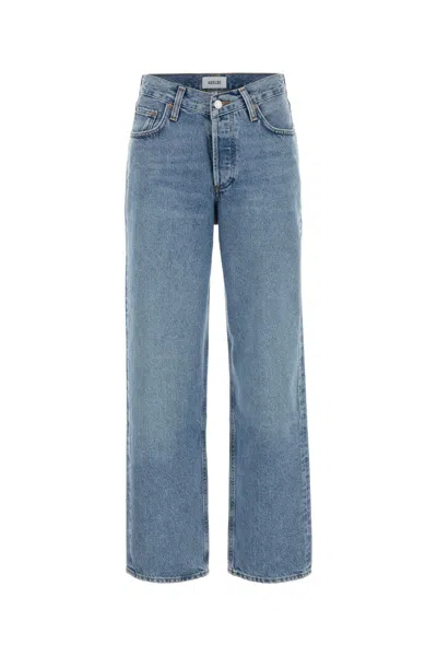 Agolde 'kelly' Jeans With Rivet Details In Blue