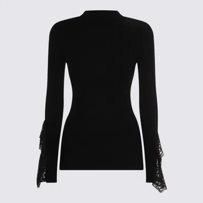 Blumarine Black Viscose Blend Cardigan In Black