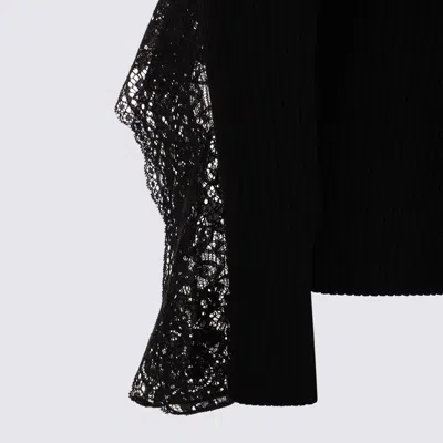 Blumarine Black Viscose Blend Cardigan In Black