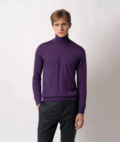 Larusmiani Turtleneck Sweater Pullman Sweater In Purple