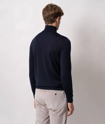 Larusmiani Turtleneck Sweater Pullman Sweater In Blue