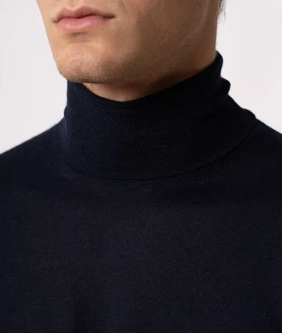 Larusmiani Turtleneck Sweater Pullman Sweater In Blue