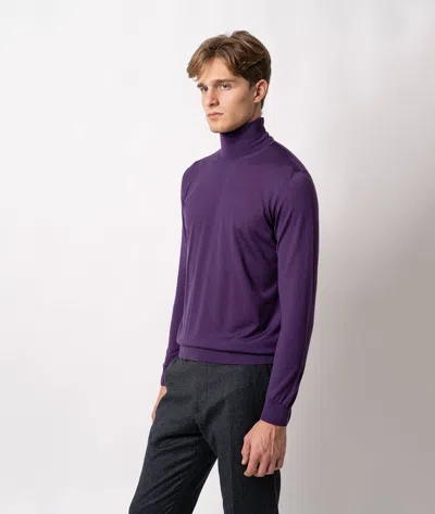 Larusmiani Turtleneck Sweater Pullman Sweater In Purple