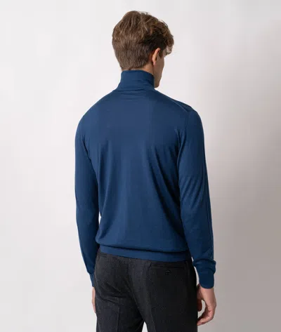 Larusmiani Turtleneck Sweater Pullman Sweater In Blue
