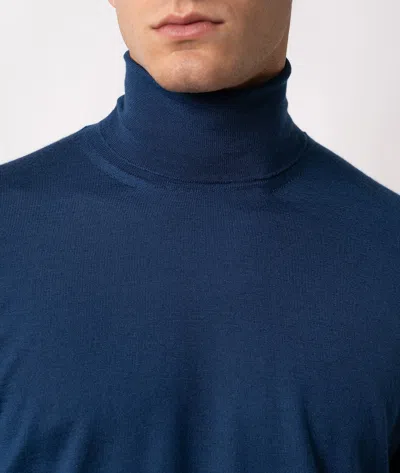 Larusmiani Turtleneck Sweater Pullman Sweater In Blue
