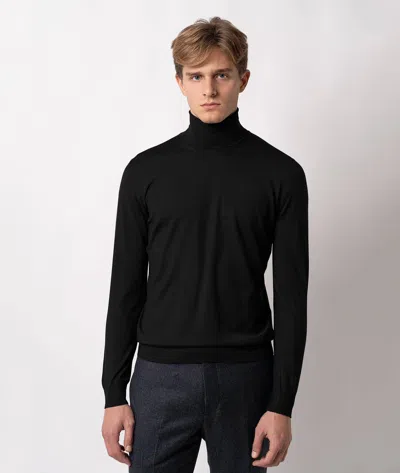 Larusmiani Turtleneck Sweater Pullman Sweater In Black