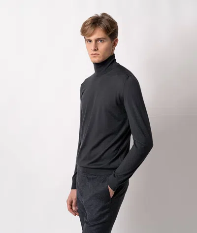 Larusmiani Turtleneck Sweater Pullman Sweater In Black
