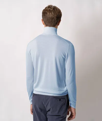 Larusmiani Turtleneck Sweater Pullman Sweater In Blue