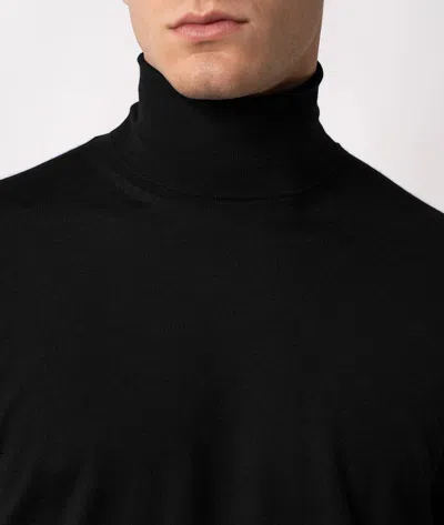 Larusmiani Turtleneck Sweater Pullman Sweater In Black