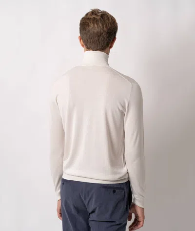 Larusmiani Turtleneck Sweater Pullman Sweater In White