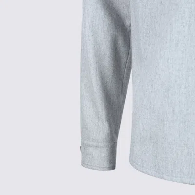 Eleventy Shirt Jacket With Pockets In Gray