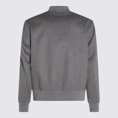 Lardini Relaxed Fit Jacket Ribbed Trims In Gray