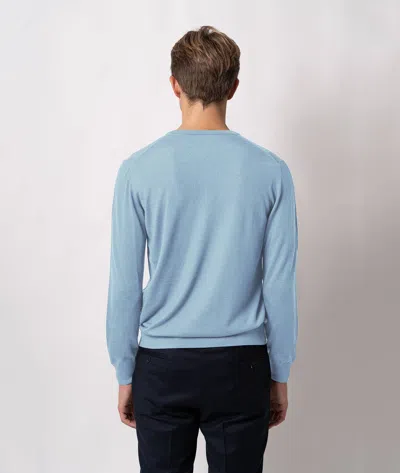 Larusmiani V-neck Sweater Pullman Sweater In Blue