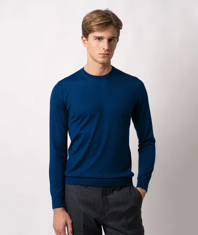 Larusmiani Crewneck Sweater Aspen Sweater In Blue
