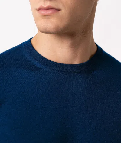 Larusmiani Crewneck Sweater Aspen Sweater In Blue