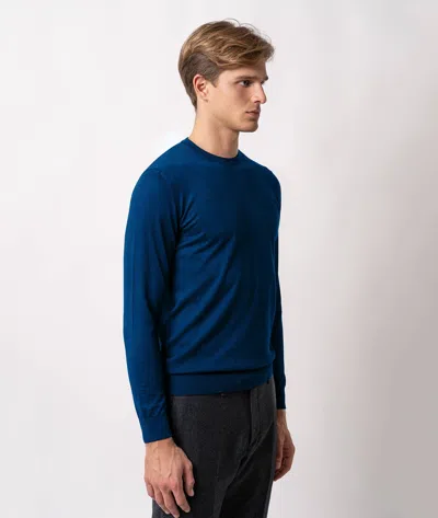 Larusmiani Crewneck Sweater Aspen Sweater In Blue