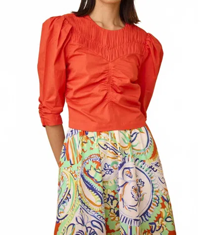 Hunter Jaqueline Top In Red Orange In Orange