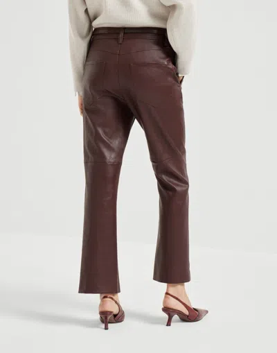 Brunello Cucinelli Belt Loops Slacks In Brown