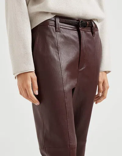 Brunello Cucinelli Belt Loops Slacks In Brown