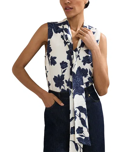 Phase Eight Junie Tie Neck Top In Multi